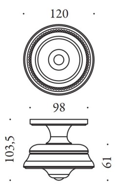 Pull handle "COLOMBO Antologhia Byblos KBY25" 2