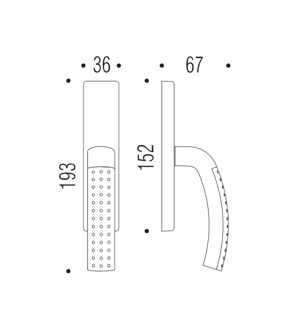 Lango rankena "COLOMBO Milla LC42"