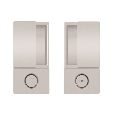 Sliding door handle "AGB WAVE Blind" WC Matte nickel