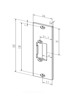 Frame plate "Eff Eff 21C35-01"