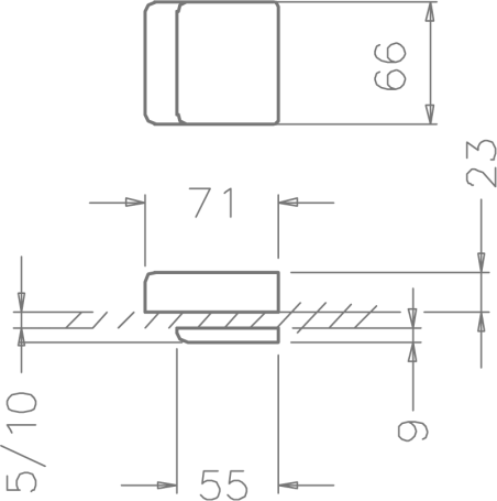 Stiklo durų rankena "TUPAI 4013"