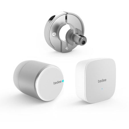 TEDEE PRO išmanios spynos komplektas "Euro Bluetooth&Wi-Fi su nuotoliniu valdymu (sidabrinis)"