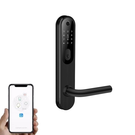 Rankena "SMART HV65B (Waterproof IP55)" tinka scandinaviskam (ASSA) standartui Juoda