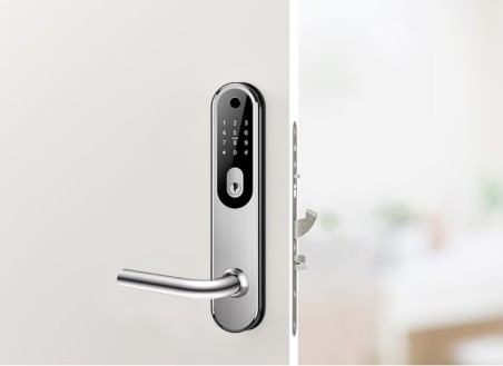 Rankena "SMART HV65B (Waterproof IP55)" tinka scandinaviskam (ASSA) standartui Juoda