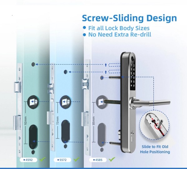 Smart door handle "iNOVO (Waterproof IP55)"...