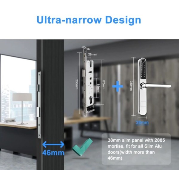 Smart door handle "iNOVO (Waterproof IP55)"...