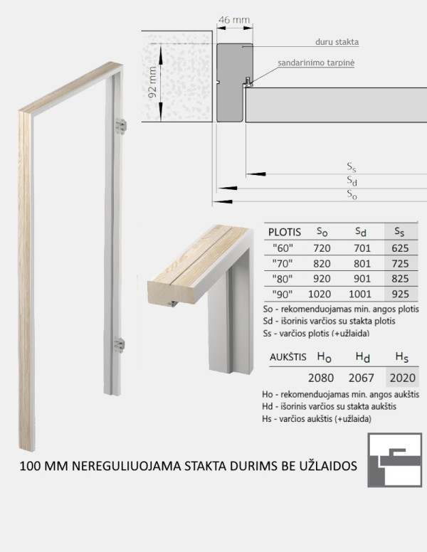 Vidaus durys "ARCO W03P"