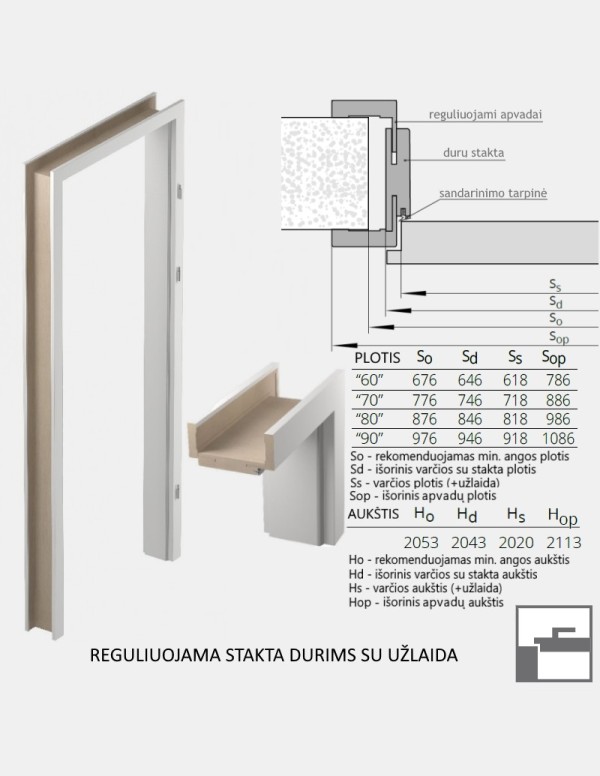 "SEMPRE W02S2" Internal doors. Rebated