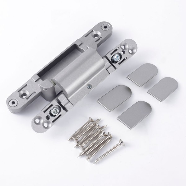Concealed hinge for swing doors "T150 silver"
