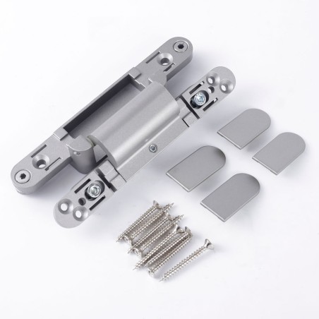 Concealed hinge for swing doors "T150 silver"