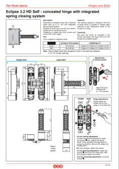 Concealed hinge "AGB ECLIPSE 3.2" SELF OCS with pull-up... 2
