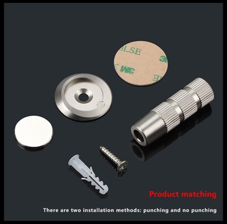 Invisible magnetic door stop "INOVO" Black