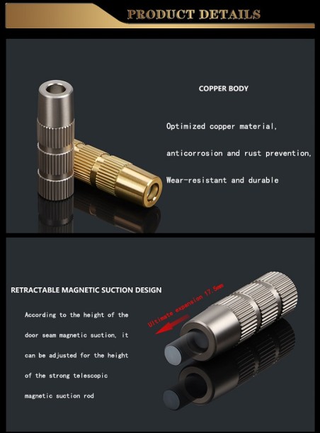 Invisible magnetic door stop "INOVO" Black