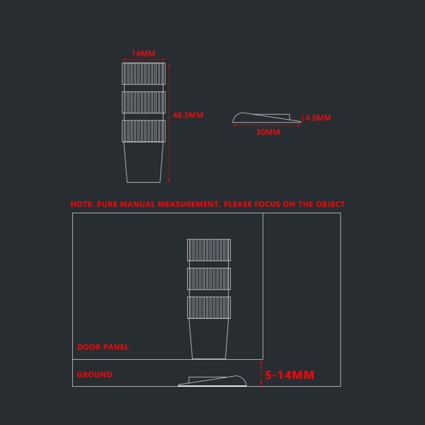 Nematoma magnetinė durų atrama "INOVO" Juoda