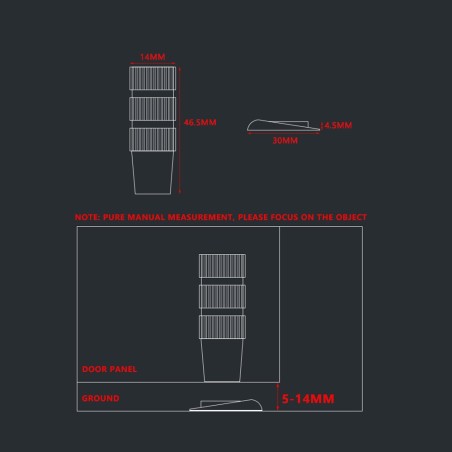 Nematoma magnetinė durų atrama "INOVO" Juoda