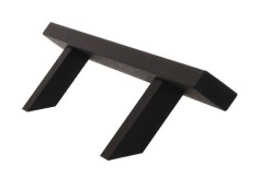 Double-sided square handle with curved mounting. 500mm,... 2