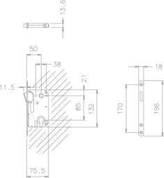 Magnetic lock ”TUPAI 2868 PZ” 2