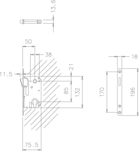 Magnetic lock ”TUPAI 2868 PZ”