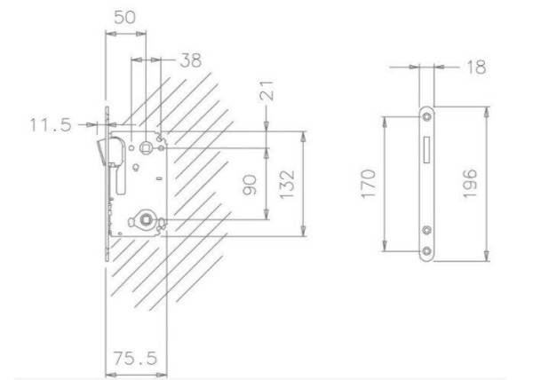 Magnetinė spyna ”TUPAI 2869 WC”