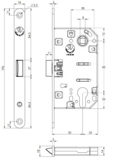 Tylaus veikimo Spyna "STV ABS 216 PZ" 2