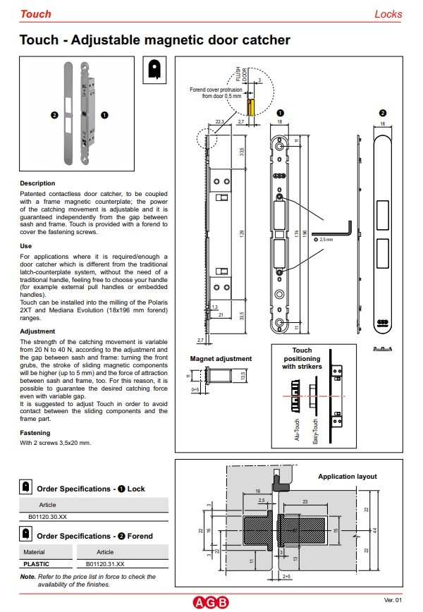 Magnetic lock "AGB Touch"