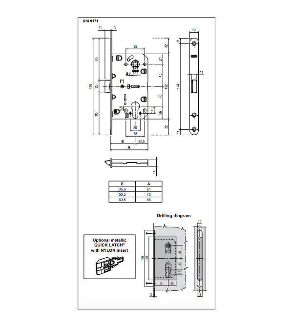 Interior door "AGB spyna EVO PZ 85 mm OCS"