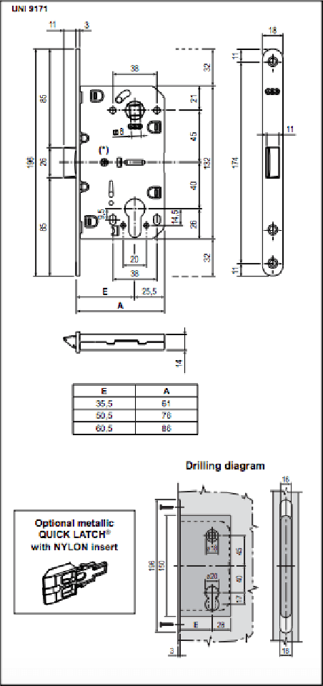 Interior door "AGB spyna EVO PZ 85 mm OCS"