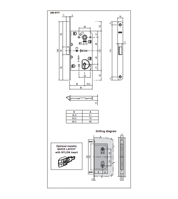 Interior door "AGB spyna EVO BB 90mm OCS"