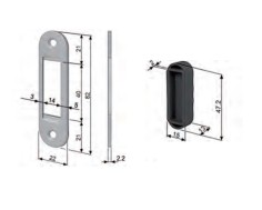 Plokštelė "Easy Fix" kampinėms durims su plastikine kišenėle 2