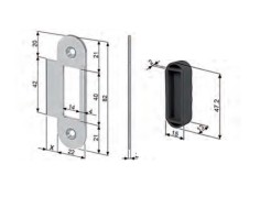 Plokštelė "Easy Matic" lygioms durims su plastikine kišenėle 2