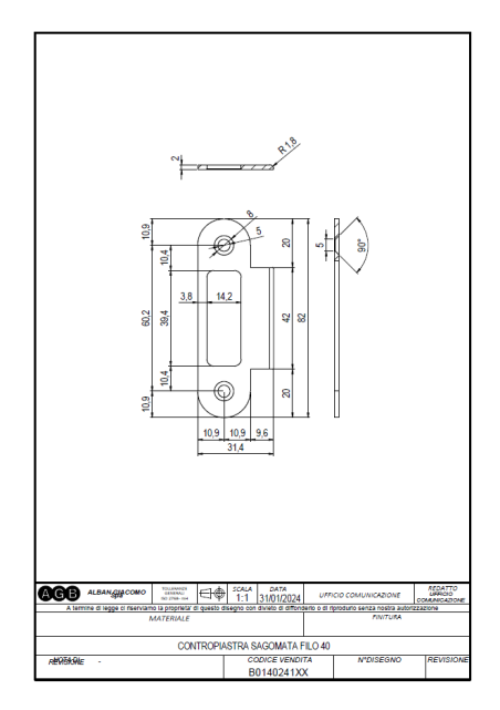 Plate "EASY-MATIC EVO OCS(41)" Smooth