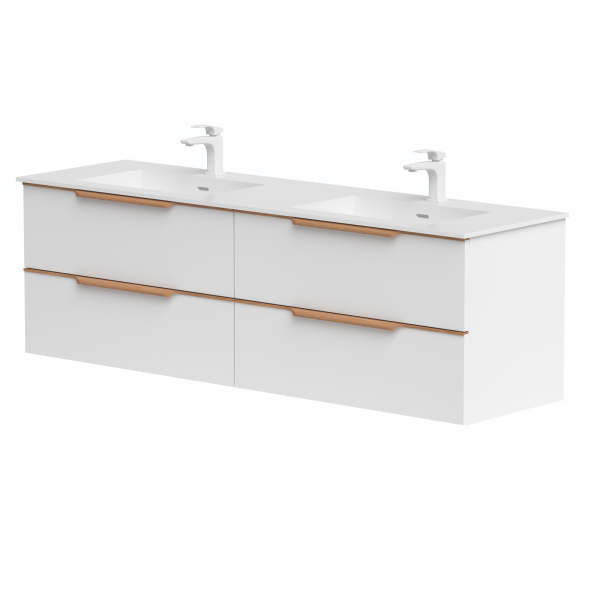 Double sink cabinets “AMBER” with double sink...