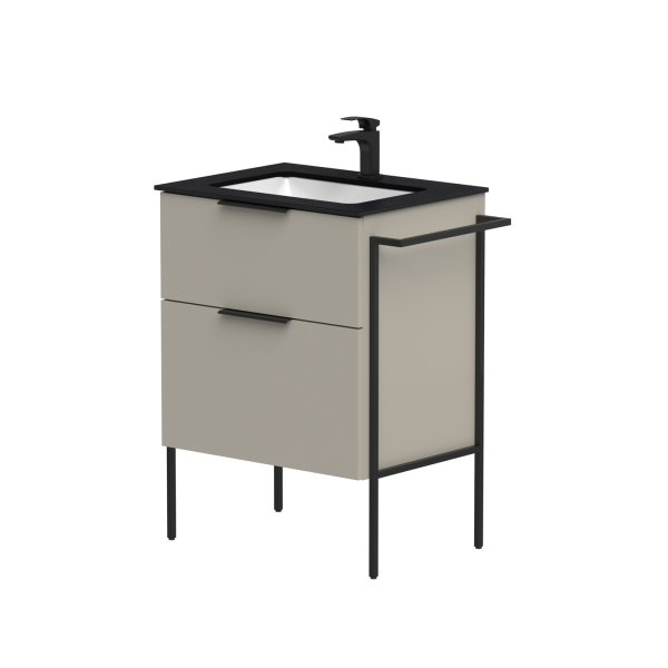 Cabinet with tabletop and metal frame “BIG”