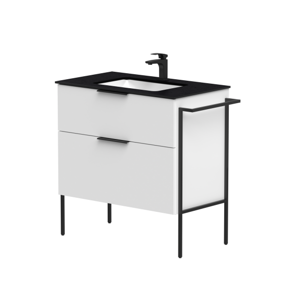 Cabinet with tabletop and metal frame “BIG”