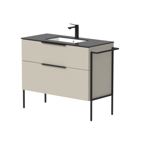 Cabinet with tabletop and metal frame “BIG”