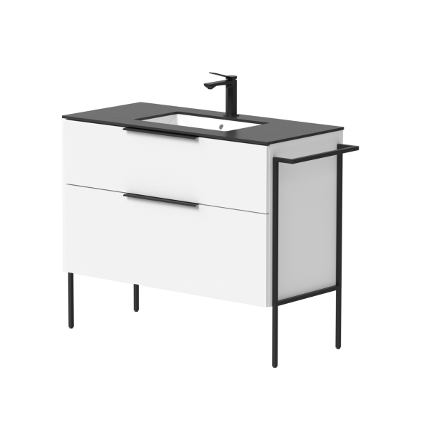 Cabinet with tabletop and metal frame “BIG”