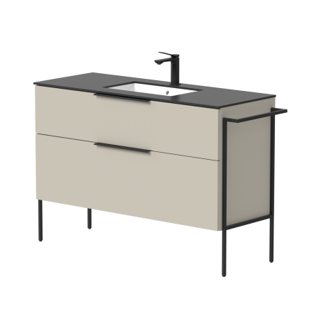 Cabinet with tabletop and metal frame “BIG”