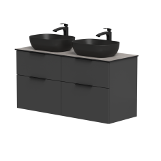 Two-cabinet set "BIG" with two free-standing "OVALO"...