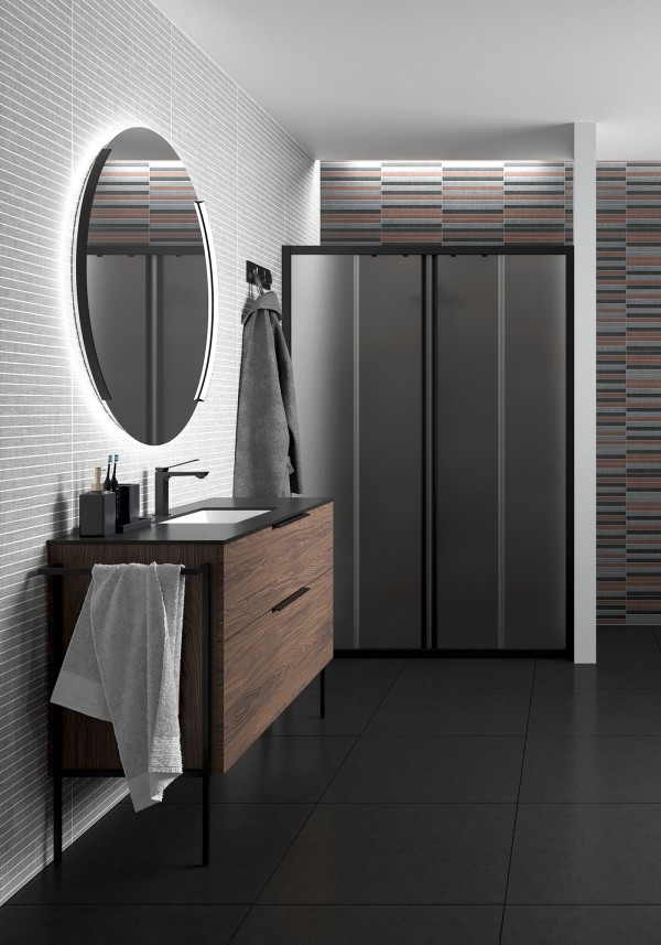 Cabinet with tabletop and metal frame “BIG”