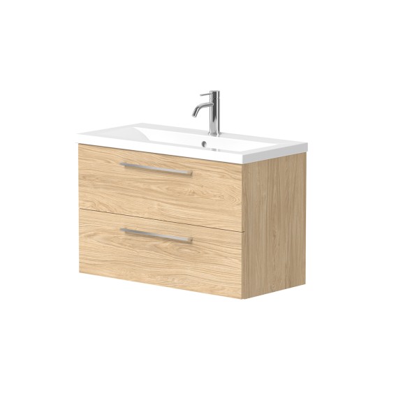 Cabinet "DUET" with chrome handles and recessed...