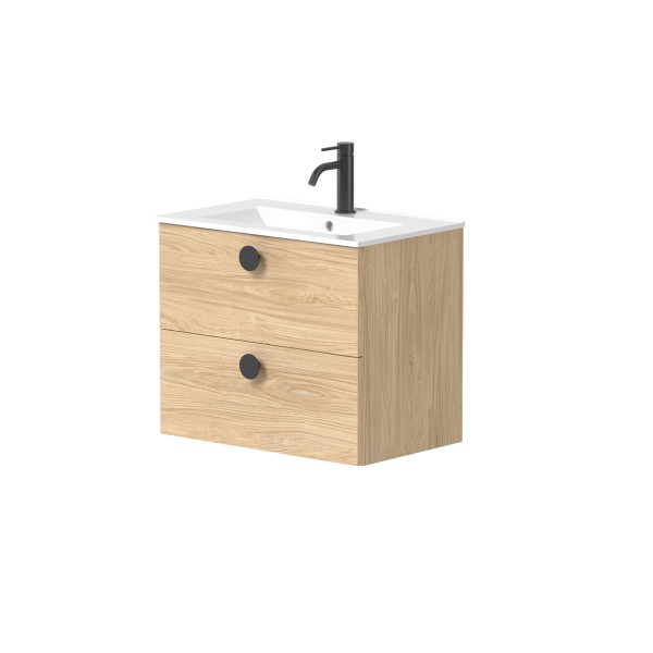 Cabinet "DUET" with round black handles and...