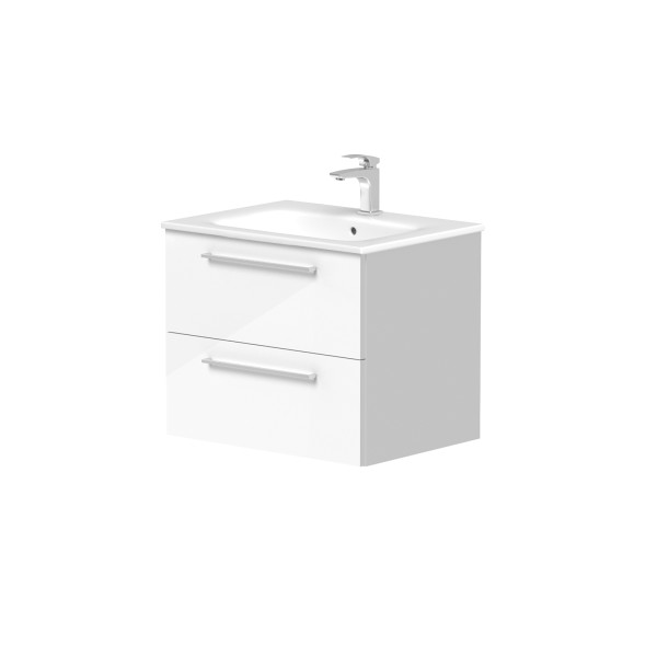 Cabinet "GAMA" with ceramic "Elide" washbasin and chrome handles