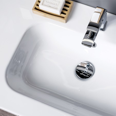 Cabinet "GAMA" with ceramic "Elide" washbasin and chrome handles