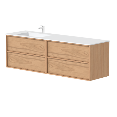Two-cabinet set "HOME" with left-hand "Corian®" washbasin