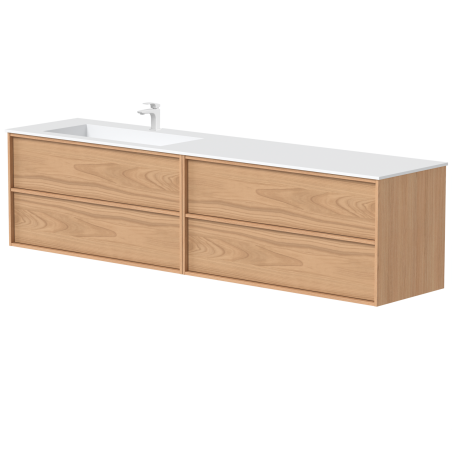 Two-cabinet set "HOME" with left-hand "Corian®" washbasin