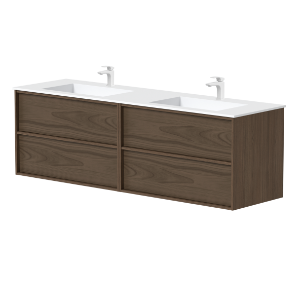 Two-cabinet set "HOME" with double Corian®2 washbasin