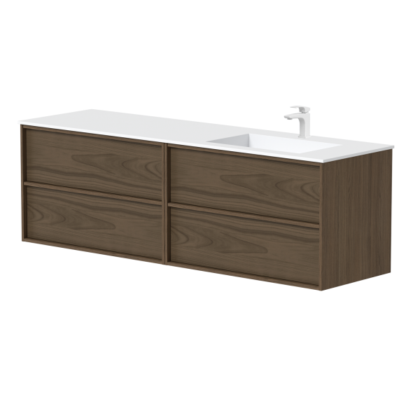 Two-cabinet set "HOME" with right-hand Corian®2 washbasin