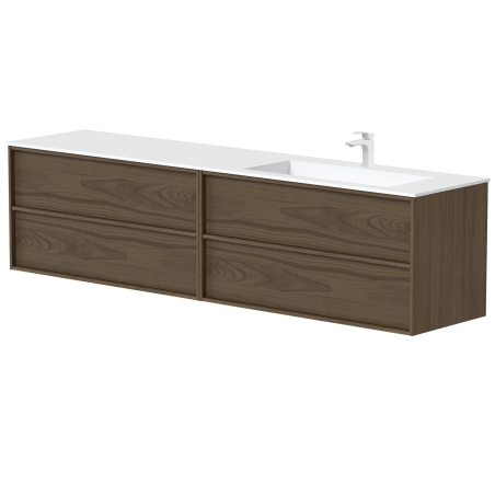 Dviejų spintelių komplektas "HOME" su dešininiu Corian®2 praustuvu