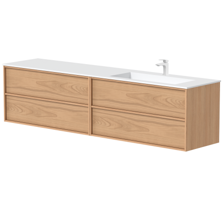 Dviejų spintelių komplektas "HOME" su dešininiu Corian®2 praustuvu