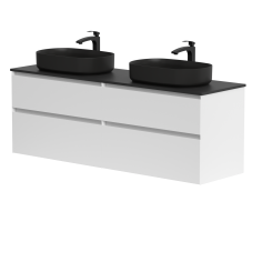 Two-cabinet set "LOFT" with "Dekton®" black countertop... 2